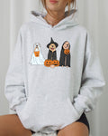 Dog Ghosts Skeleton Halloween Meme Spooky Witch Pumpkin Classic Theme Vintage Vibe Hoodie