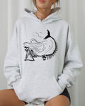 Mermaid Skeleton Ghost Witch Skull Halloween Costume Spooky Gothic Mystic Haunt Edition Hooded Sweatshirt