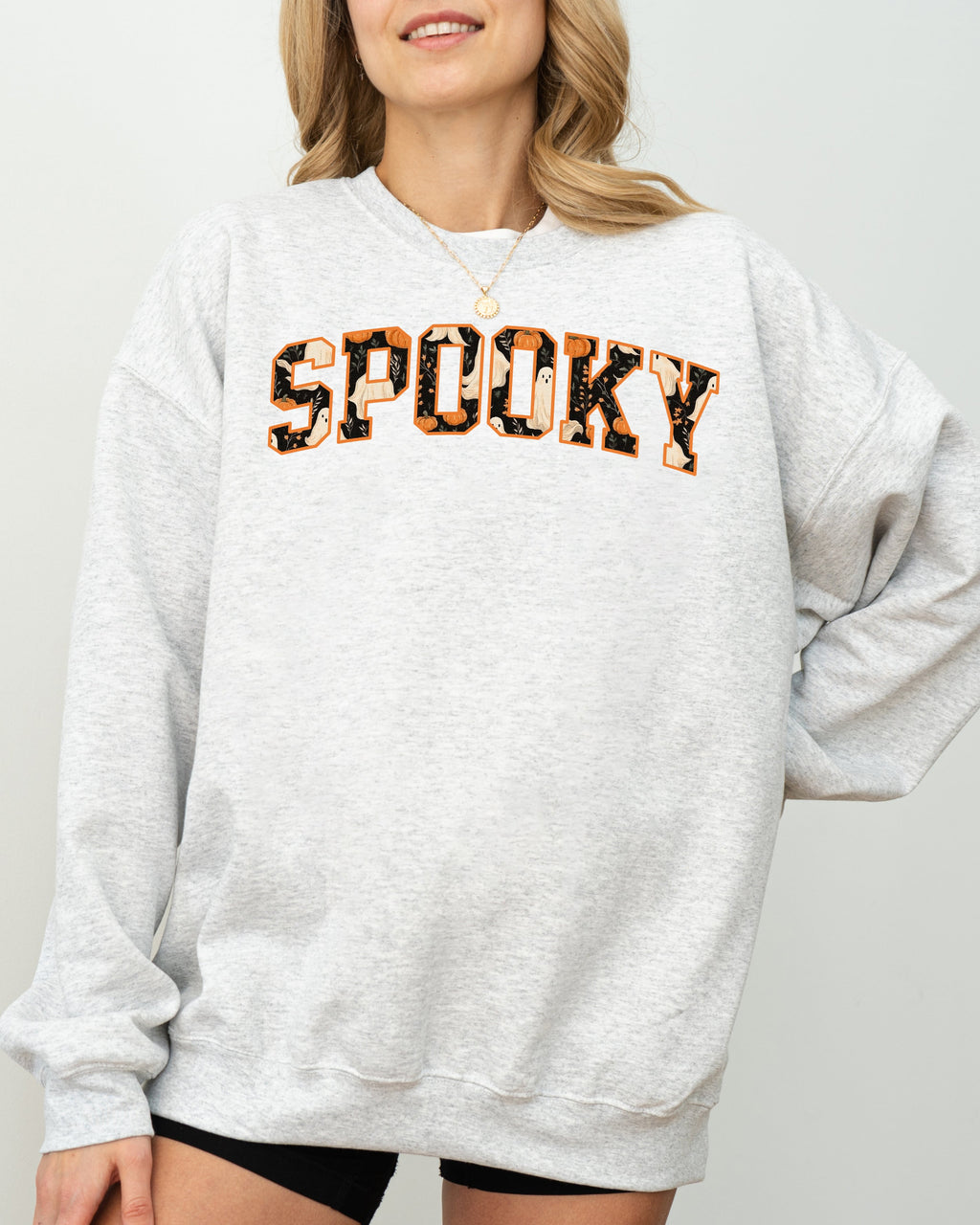 Spooky Skeleton Ghost Witch Skull Meme Aesthetic Halloween Costume Collection Sweatshirt