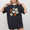 Retro Spooky Faces Halloween Skeleton Witch Skull Meme Aesthetic Comfort Colors Tee
