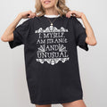 Strange And Unusual Skeleton Ghost Spooky Skull Western Witch Halloween Costume Meme Comfort Colors Tee
