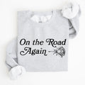 On The Road Again Roses Western Cowboy Willie Road Trip Theme Vintage Country Music Sweatshirt