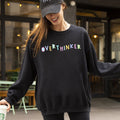 Overthinker Positivity Sarcastic Colorful Pastel Crewneck Design Embracing Mental Health Journey Sweatshirt