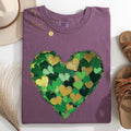 Painted Hearts St Patrick's Day Shamrock Clover Lucky Leprechaun Comfort Colors Tee