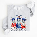 Patriotic Hippie Goats 4th Of July Celebration Edition Hand Drawn Graphic Sweatshirt