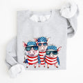 Patriotic Pigs Hippie Funny 4th Of July Celebration Graphic Punk Rock Vibe Sweatshirt