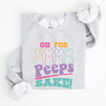 Peeps Sake Easter Retro Pastel Bunnies Graphic Illustration Cozy Spring Sweatshirt