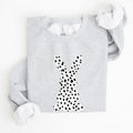 Polka Dot Easter Bunny Dalmatian Print Festive Springtime Pattern With Playful Retro Vibe Sweatshirt