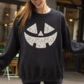 Polka Dot Jack-O-Lantern Dalmatian Pumpkin Witch Halloween Costume Trick-Or-Treat Sweatshirt