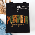 Pumpkin Season Leopard Print Pumpkins With Watercolor Bouquet Autumn Comfort Colors Tee