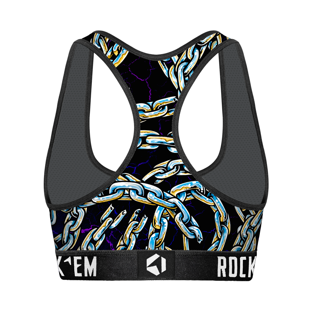 Women's Sports Bra - Chains All-Over