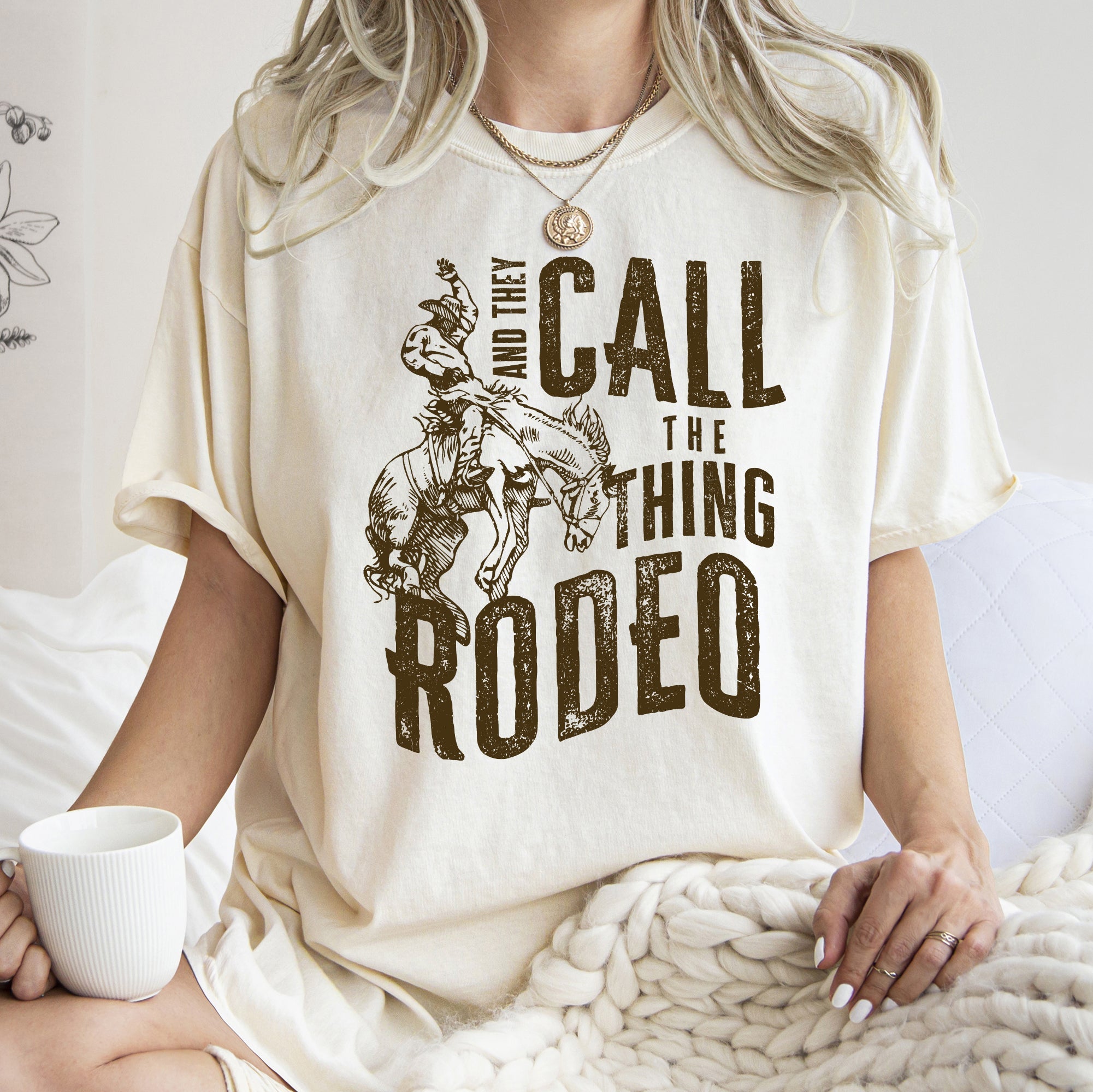 Rodeo Rider Bronco Bull Horse Cowboy Cowgirl Western Rodeo Attire Comfort Colors Tee