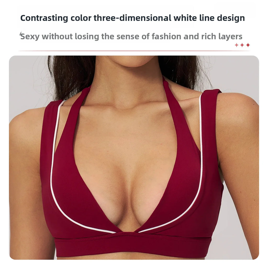Summer Women's Sports Bra Anti-Sweat Fitness Top Women Yoga Bra Cycling Shockproof Crop Top Cross Back Sport Bra Gym Workout Top
