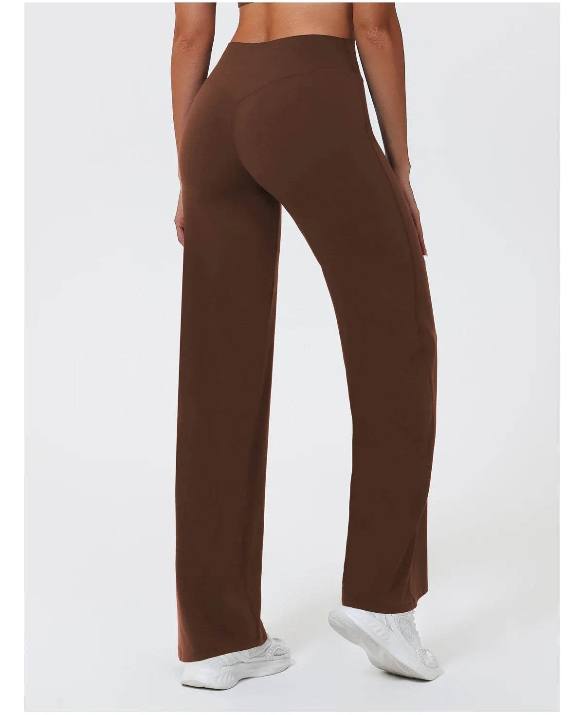 Hearuisavy Summer Straight-Leg Sports Pants Women Gym Clothing Fitness Tights Naked Feeling Compression Wide Leg Yoga Leggings