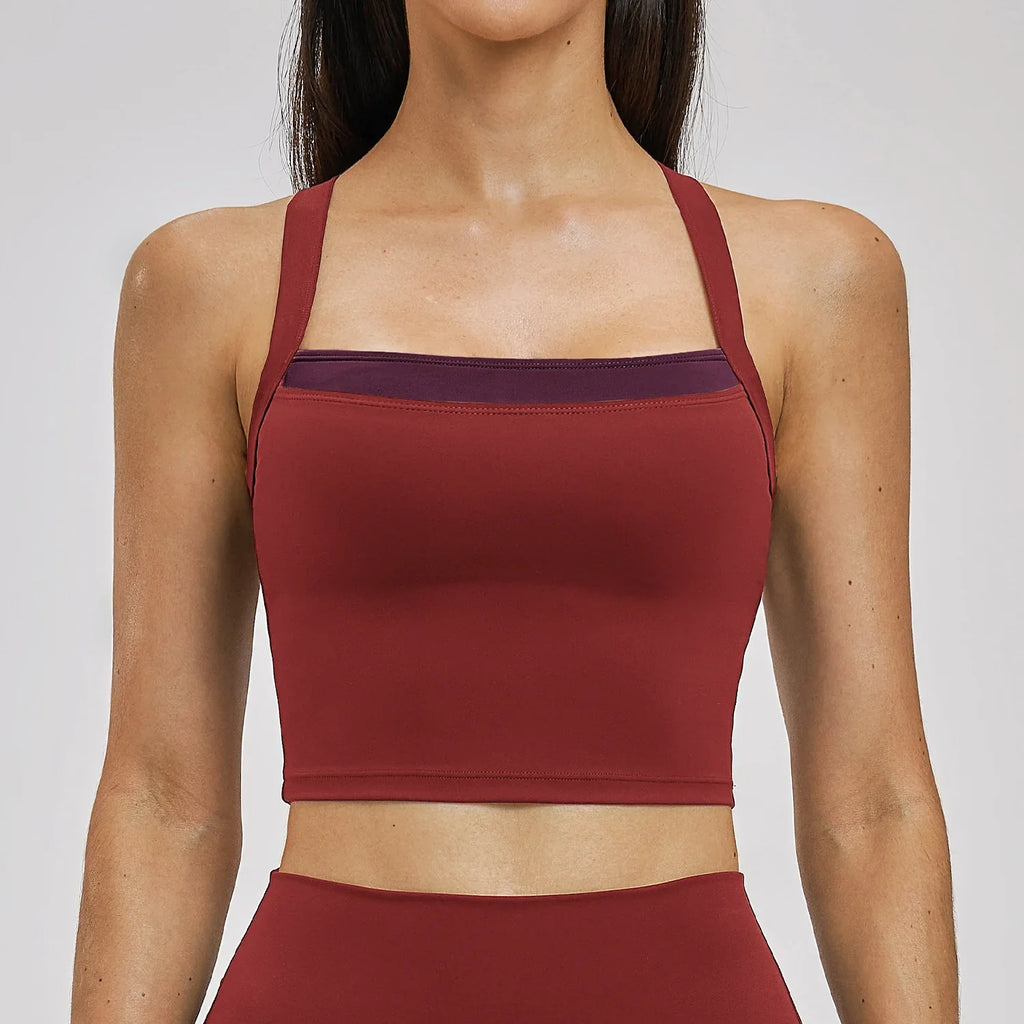 Yoga Bra Women High Strength Sport Bra Anti-Sweat Fitness Top Shockproof Crop Top Push Up Running Sport Bra Gym Vest Workout Top