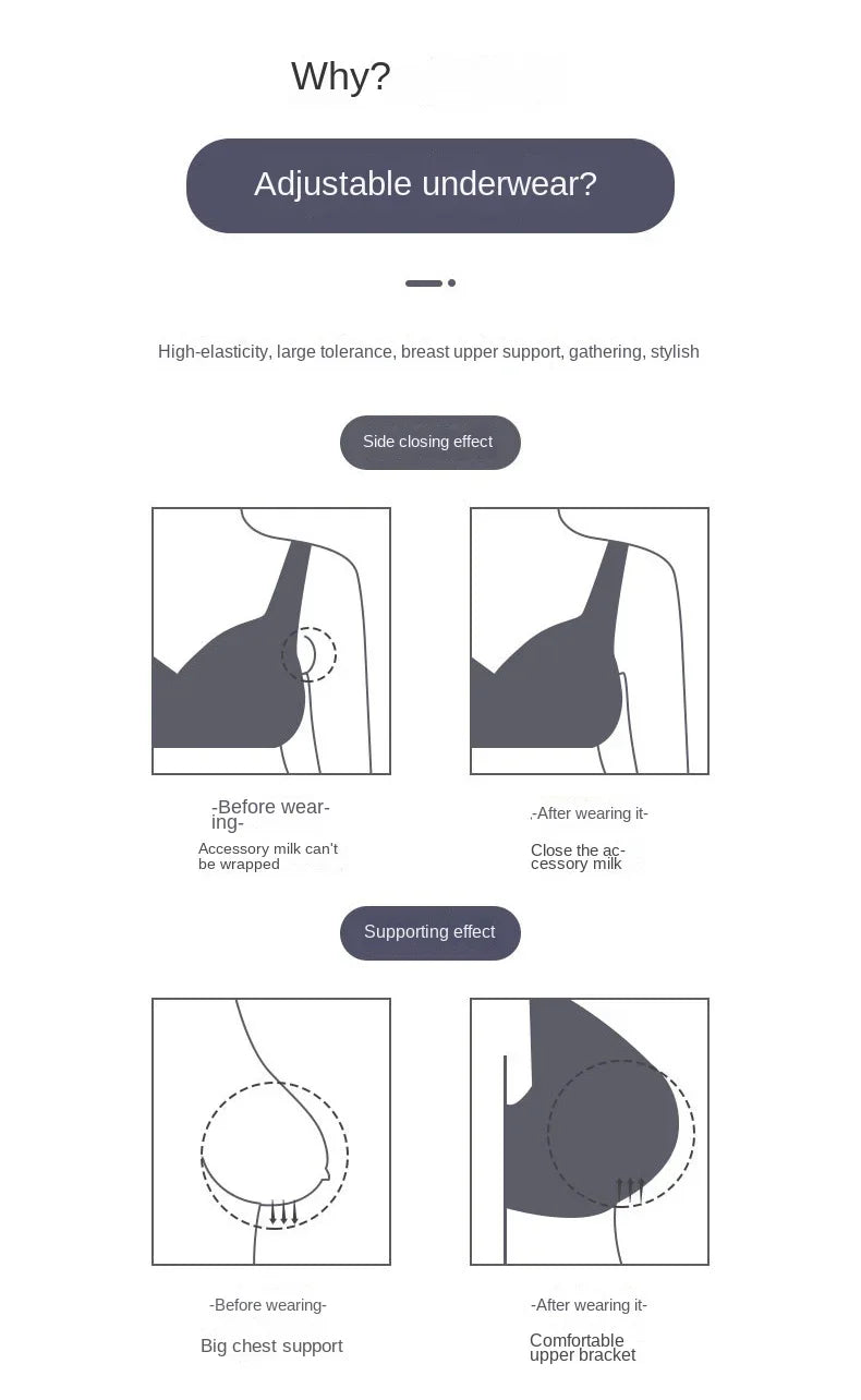 42-44 B/C Large Cup Underwear for Women Bra Large Size Comfortable No Steel Bra Fashion Bralette Tops Middle Aged Lingerie