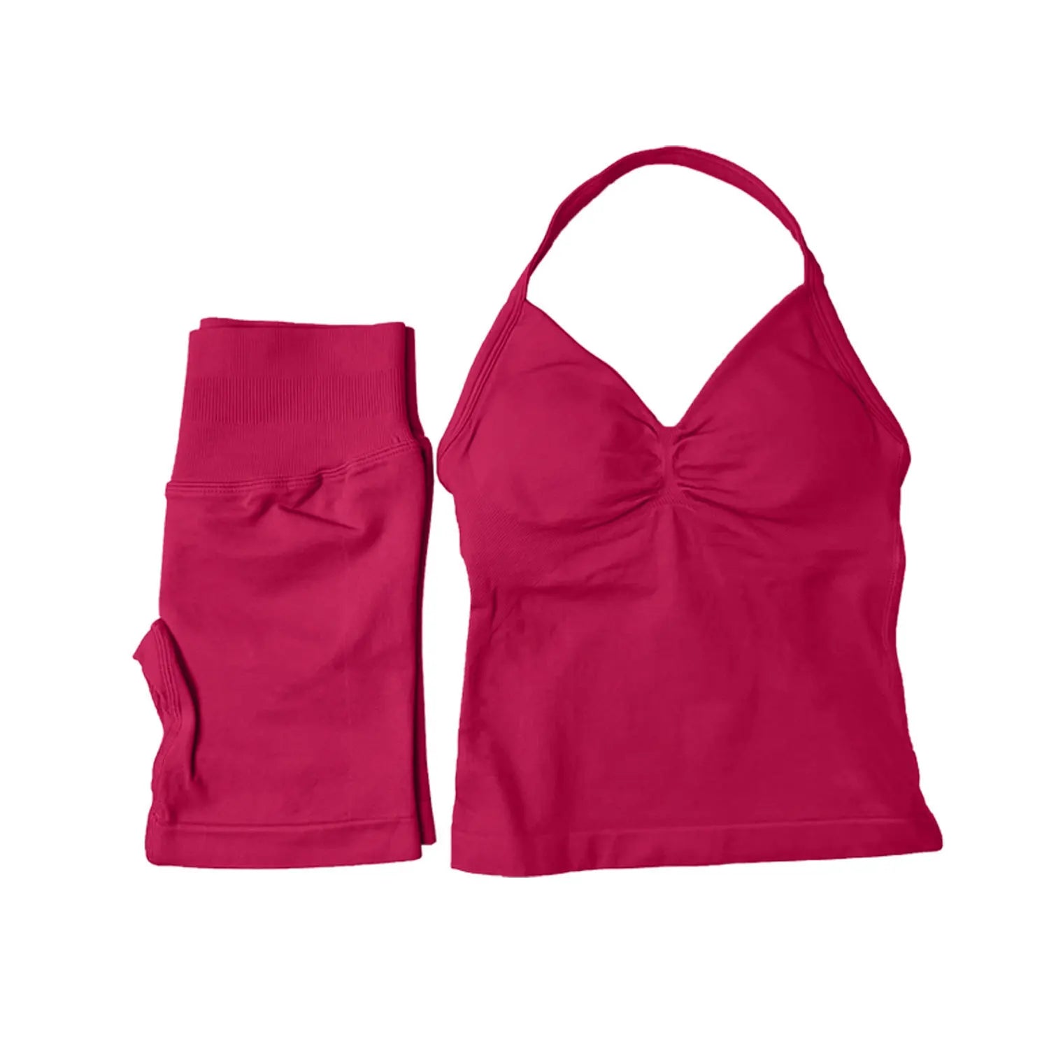 NCLAGEN Yoga Sets Women Gym Clothes ongline Strappy Top Shorts Activewear Sports 2 Piece Fitness Suit Running Workout Sportwear