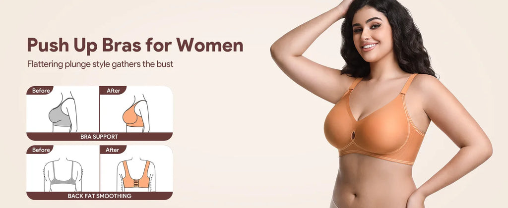Women's Jelly Bra No Steel Ring Seamless Gathered Support 3 Pack Nylon Fabric Adjustable Shoulder Strap Invisible Cup Type