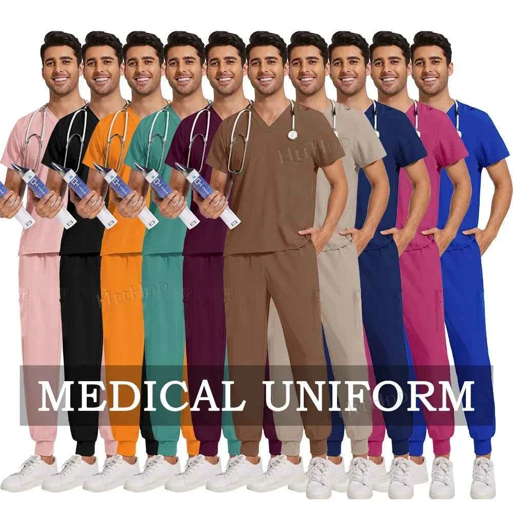 Unisex Nurse Scrubs Suit - Top & Pants