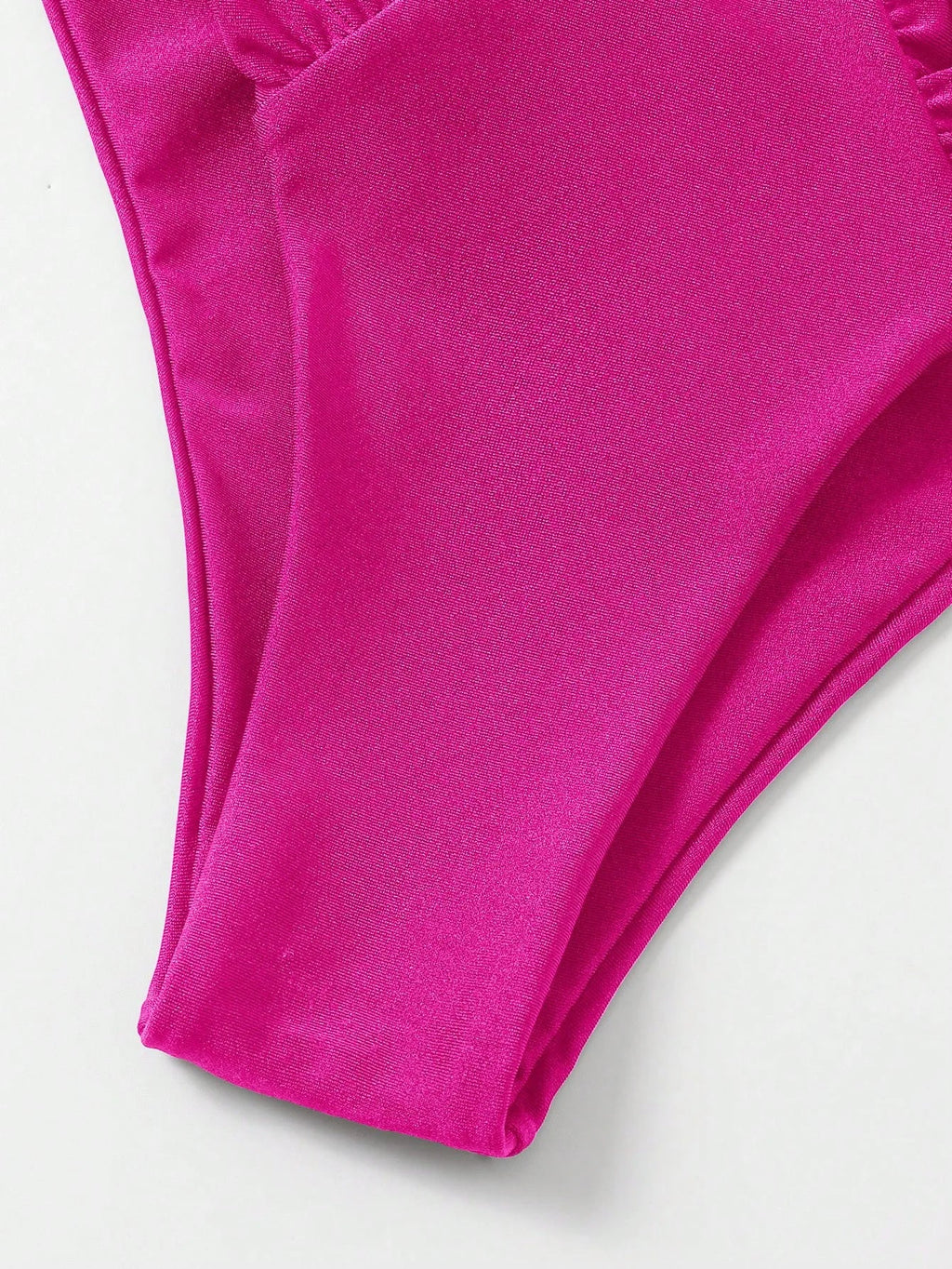 Sexy Hot Pink Bikini Set 2025 Women Pleate Shell Push Up Underwire Thong Swimsuit Beach Bathing Suit Swimwear Vacation Outfits