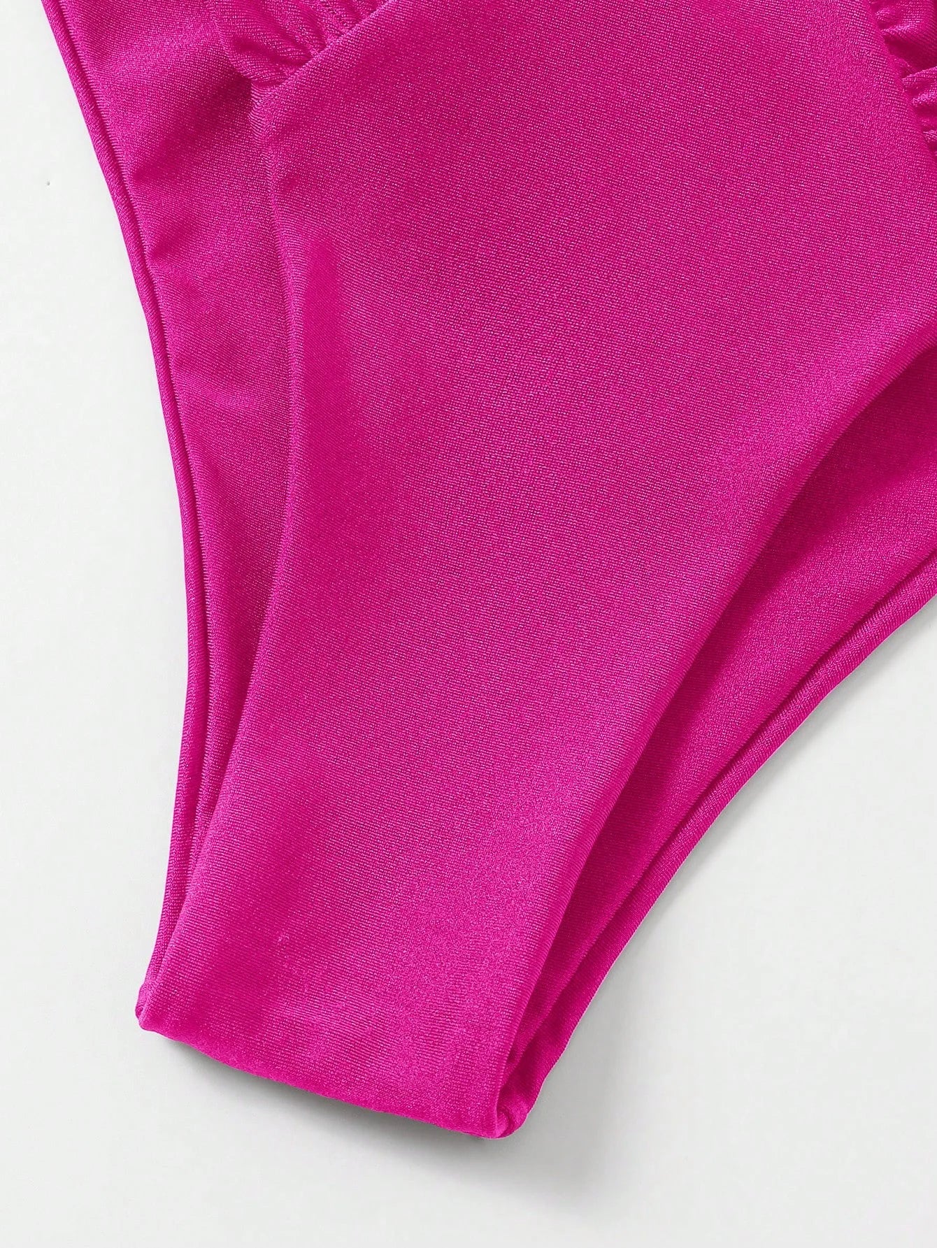 Sexy Hot Pink Bikini Set 2025 Women Pleate Shell Push Up Underwire Thong Swimsuit Beach Bathing Suit Swimwear Vacation Outfits