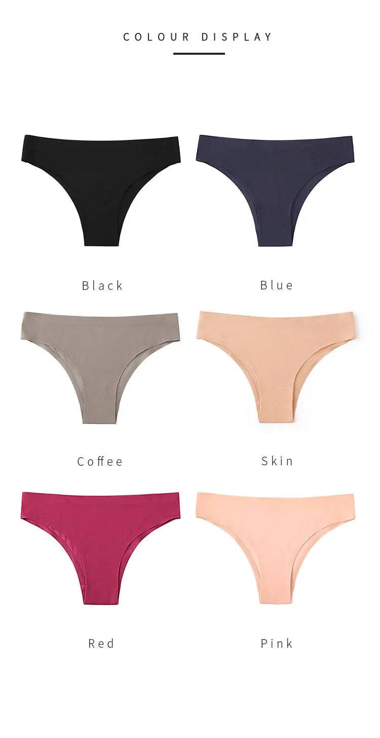 Ice Silk Thong Sexy Women Panties Seamless G String Briefs T Back for Girls Underwear Temptation Ladies Underpants Size M-XXL