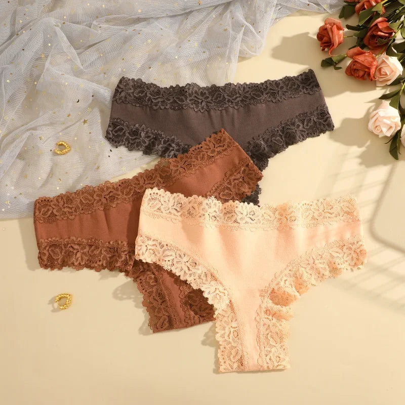 Women Cotton Panties Lace Female Sexy Briefs Pantys Ladies Breathable Underwear Girls S-XL Intimates Lingerie Soft Thongs Panty