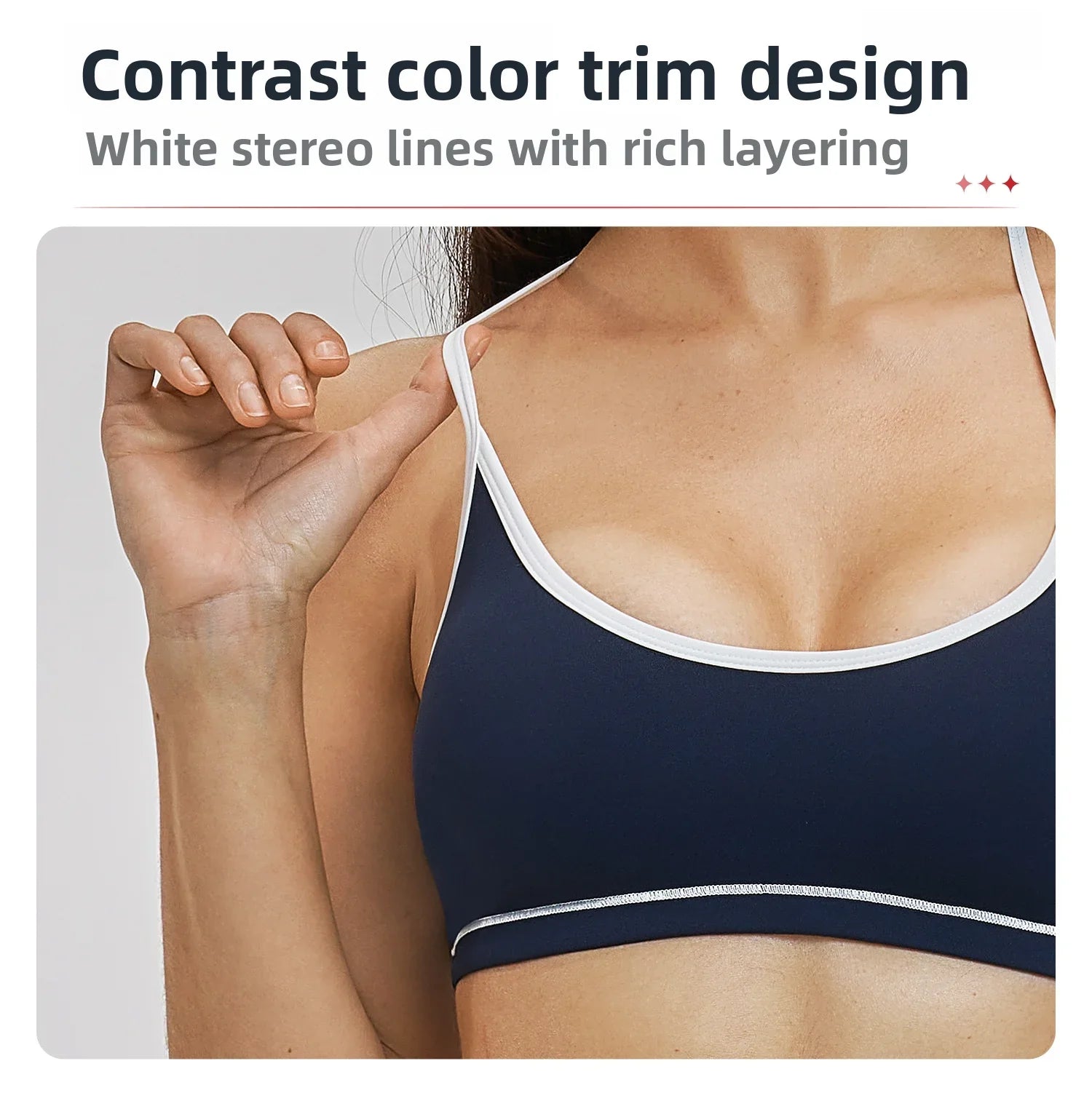 Yoga Bra U-Shaped Adjustable Shoulder Strap Cross Back Women Fitness Sports Bra Top Gym Yoga Athletic Tight Workout Jog Soft Pad