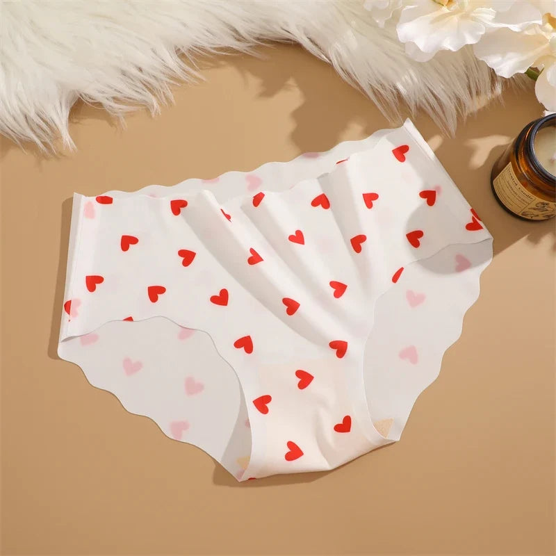 3Pcs Seamless Women's Panties S-XXL Sexy Butterfly Briefs Fashion Leopard Heart Breathable Female Comfortable Cozy Sexy Lingerie