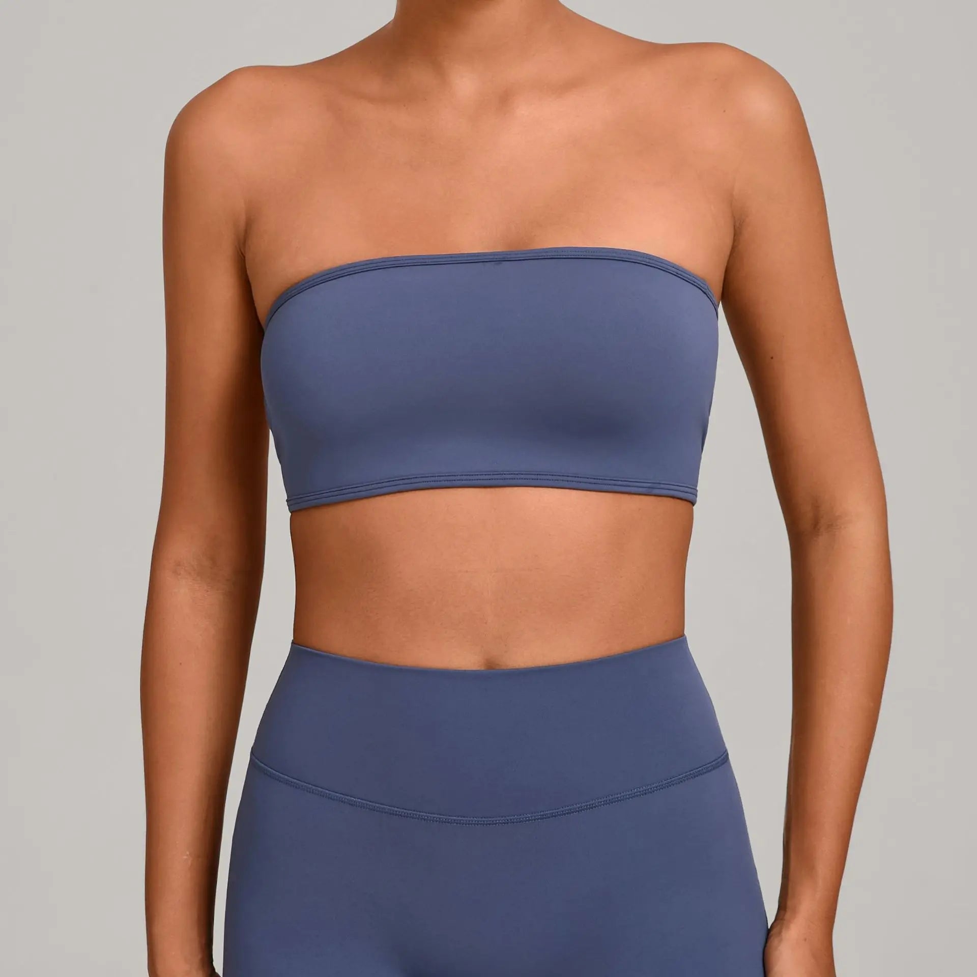 Women Strapless Sports Bra Gym Top Quick-Drying Yoga Clothes Women Tube Top Fitness Chest Wrap Underwear Workout Bra Female
