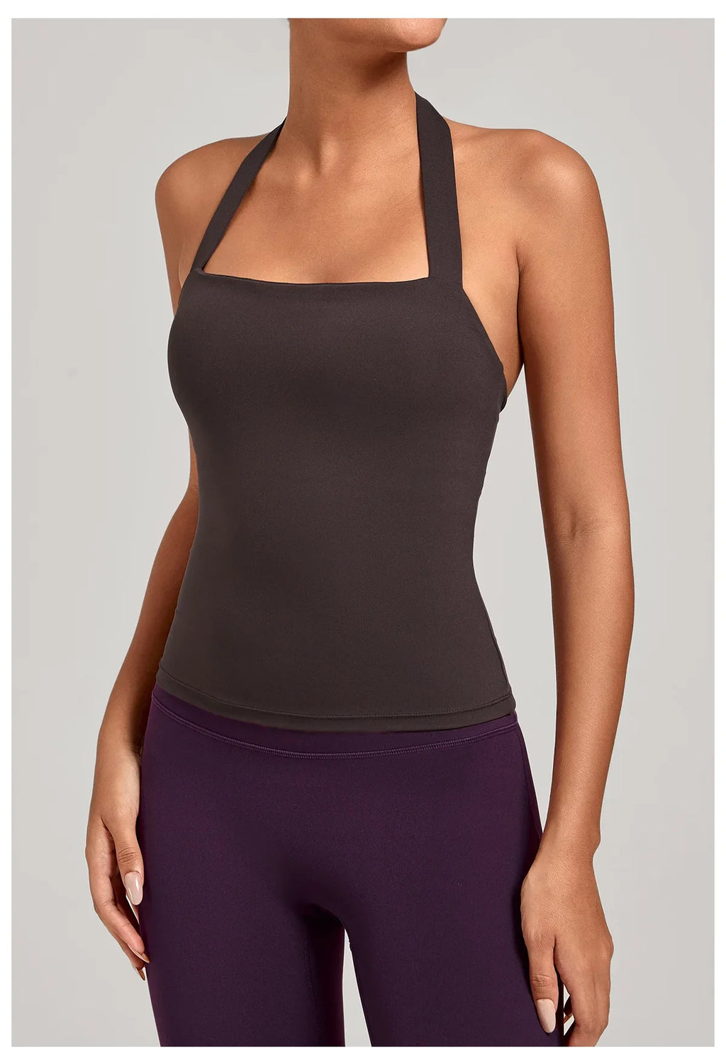 Sports Yeautifulback Breathoga Vest Neck Hanging Detachable Chest Pad Women Bra High Elasticity Slim Bable Running Sports Vest