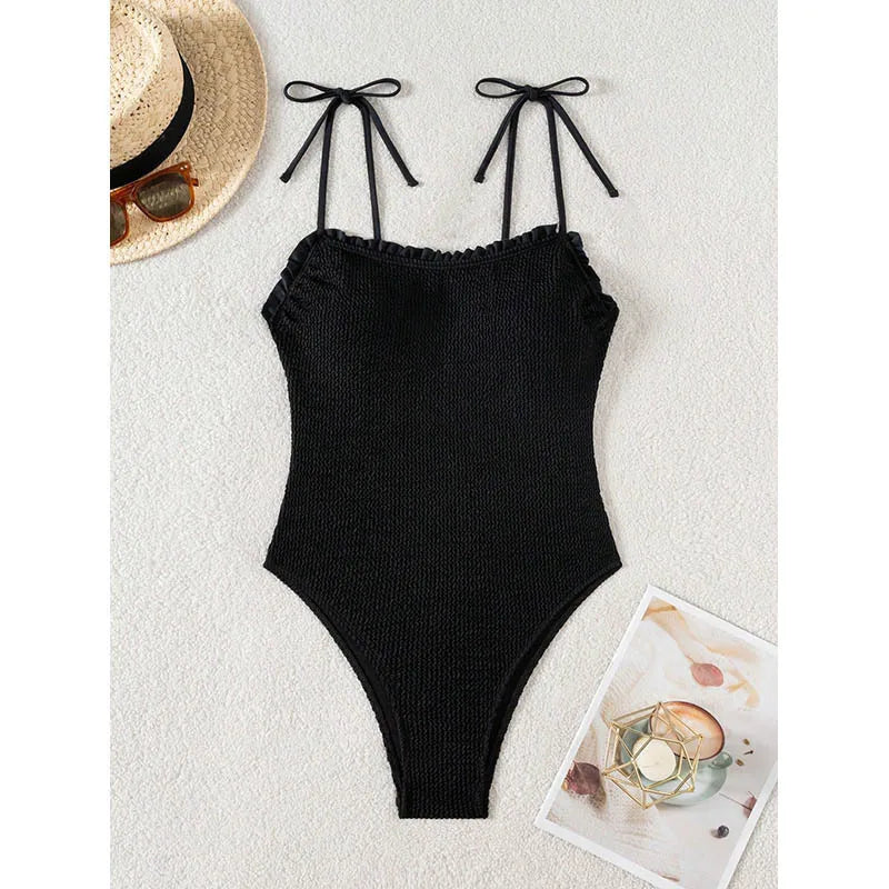 2026 New Black Sexy One Piece Swimsuits Closed Women Swimwear Push Up Swimming Wear Body Bathing Suits Beachwear Pool Bather