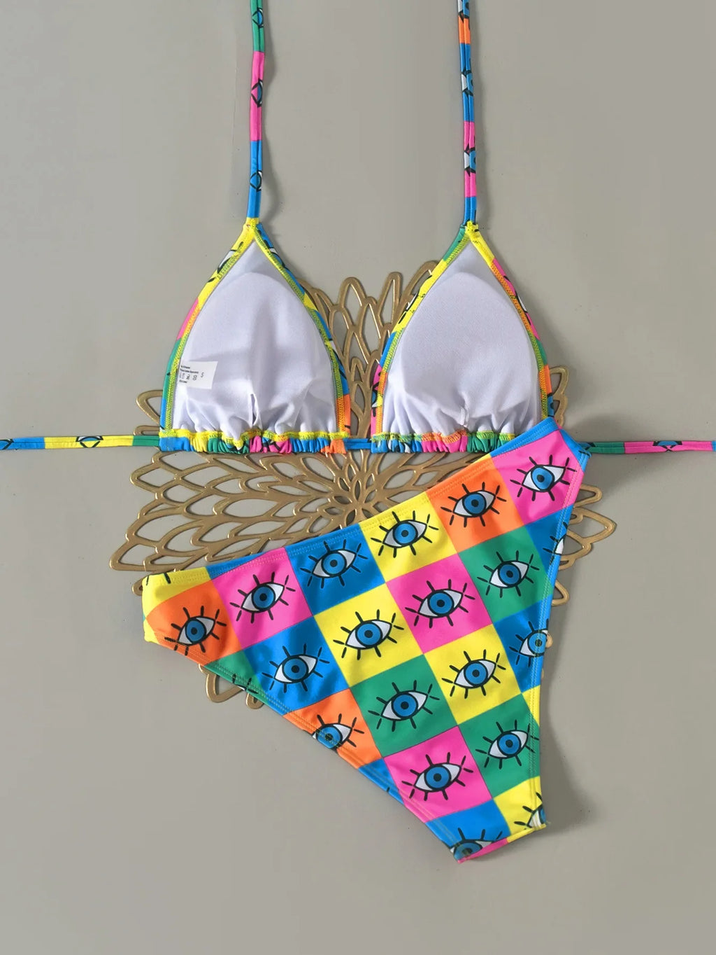 2025 New Women's Black Ground White Dot Printed Swimsuit Halter Neck Low Waist Bikini Set For Summer Female Swimwear Brazilian
