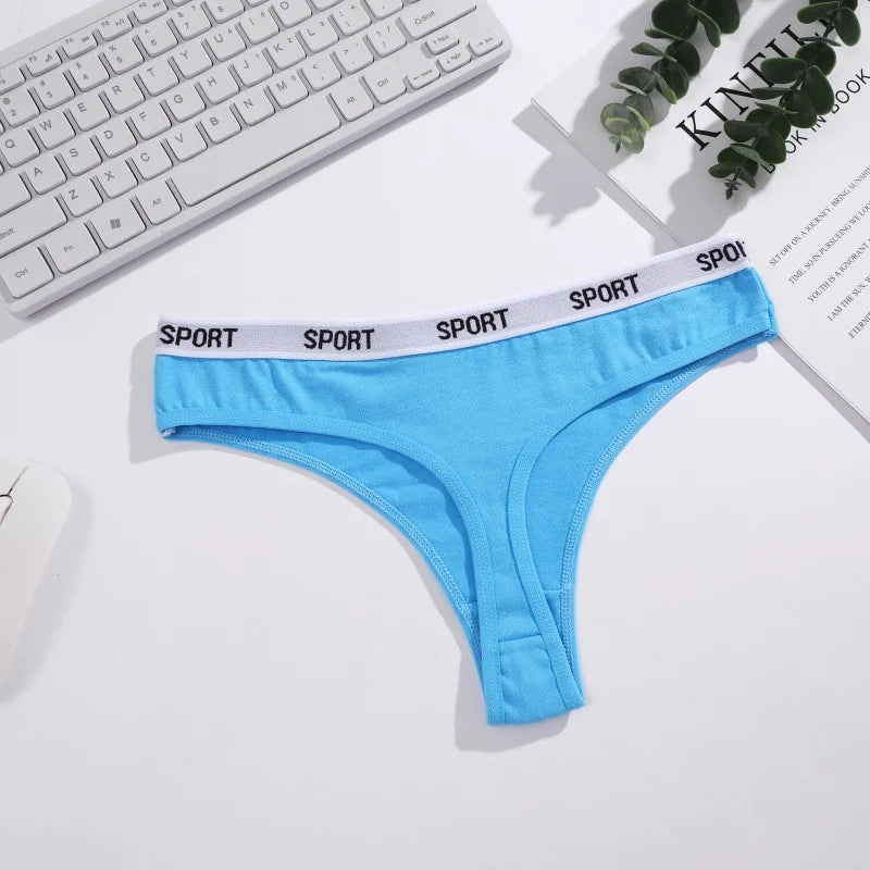 5Pcs/Set Women Thongs Cotton Panties Plus Zise Underwear Sexy G-String Low Waist Briefs Underpants Comfortable Lingerie S-XL