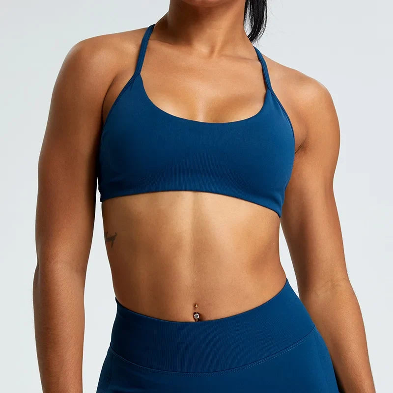 Women Sports Underwear High Support Sports Top Push Up Yoga Bra Gym Crop Top Fitness Workout Bra Running Brassiere Sportswear