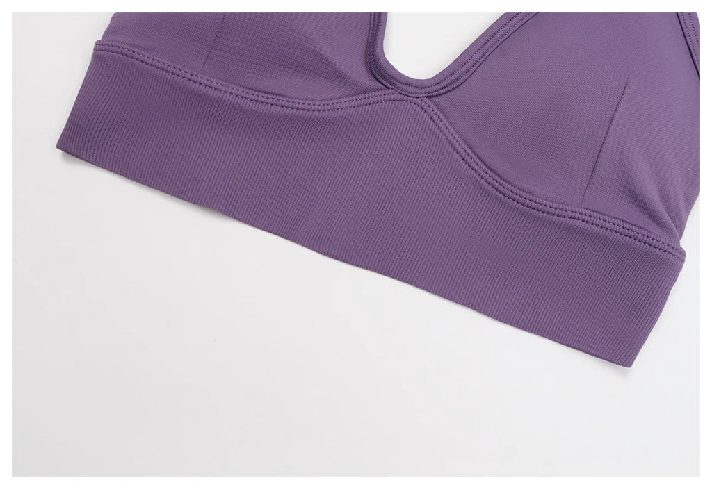 Breathable Sports Bra Shockproof Fitness Top Women Yoga Bra Crop Top Push Up Adjustable Shoulder Strap Sport Bra Gym Workout Top