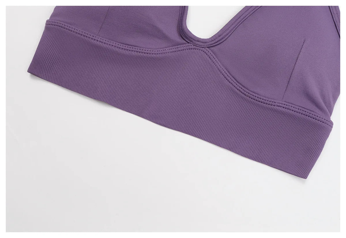 Breathable Sports Bra Shockproof Fitness Top Women Yoga Bra Crop Top Push Up Adjustable Shoulder Strap Sport Bra Gym Workout Top