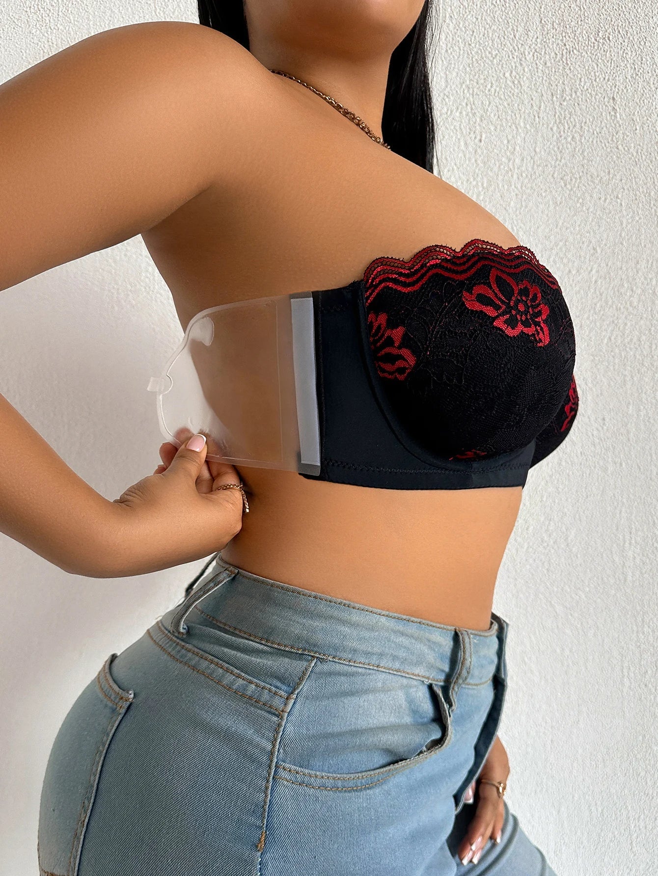 B C D Thin Cup Floral Lace Large Size Bra Side-Breast-Enhancing Silicone Pad Minimizer Push up Comfortable Bra
