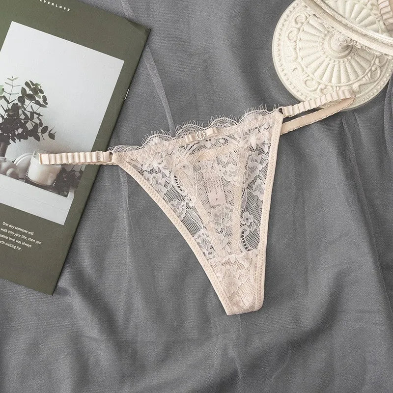 2026New Women's Sexy Lace Panties Smooth Low-Waisted Sexy Women Thong, Fashion, Breathable, With Rhinestones Panties Underwear