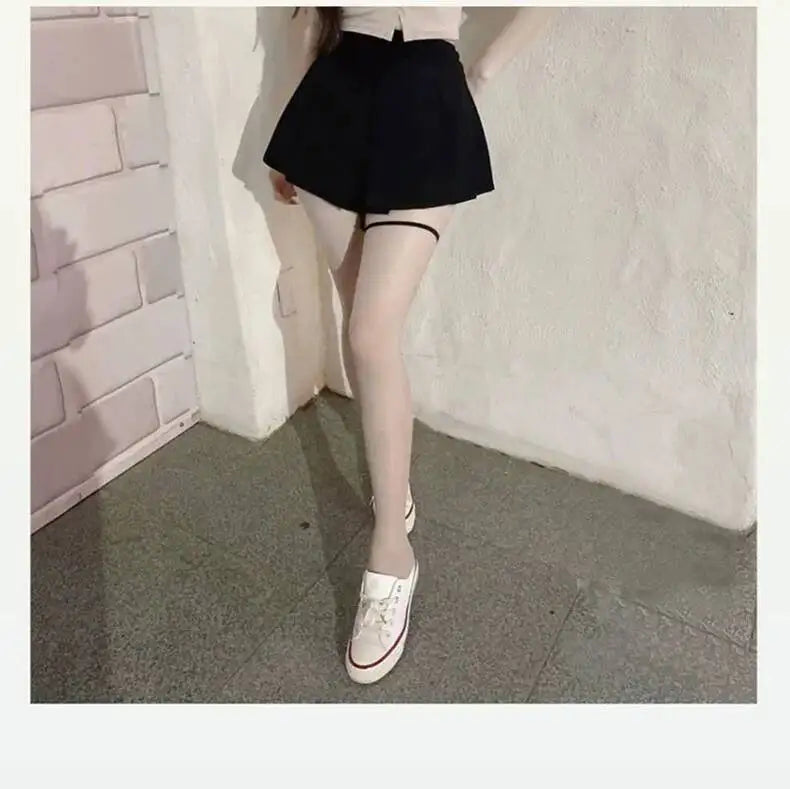 WOMENGAGA Korea Style Sexy Slim High Waist Strap A-line Half Length Skirt Fashion Women Skorts JK Sweet 2023 New  OW3W