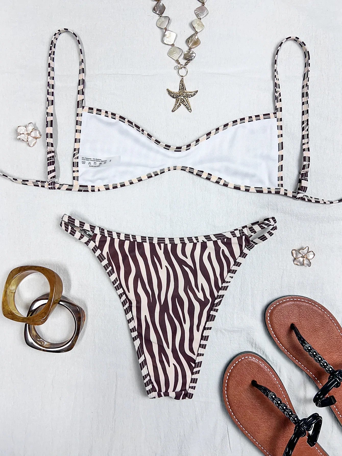 Sexy Coffee Polka Dot Print Bikini Set 2026 Women Pleate Push Up Bra Hollow Out Thong Swimsuit Summer Pool Bathing Suit Swimwear