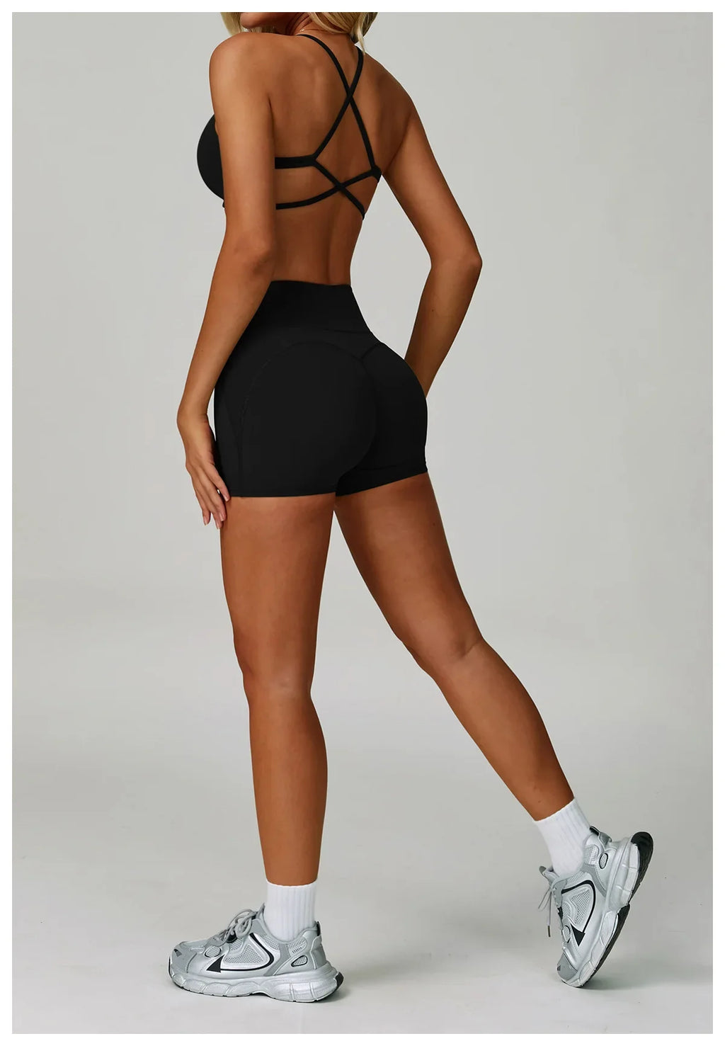 Summer U-Shaped Multi-Strap Cross Back Women Pilates Fitness Sports Bra Top Gym Yoga Athletic Tight Workout Jog With Chest Pad