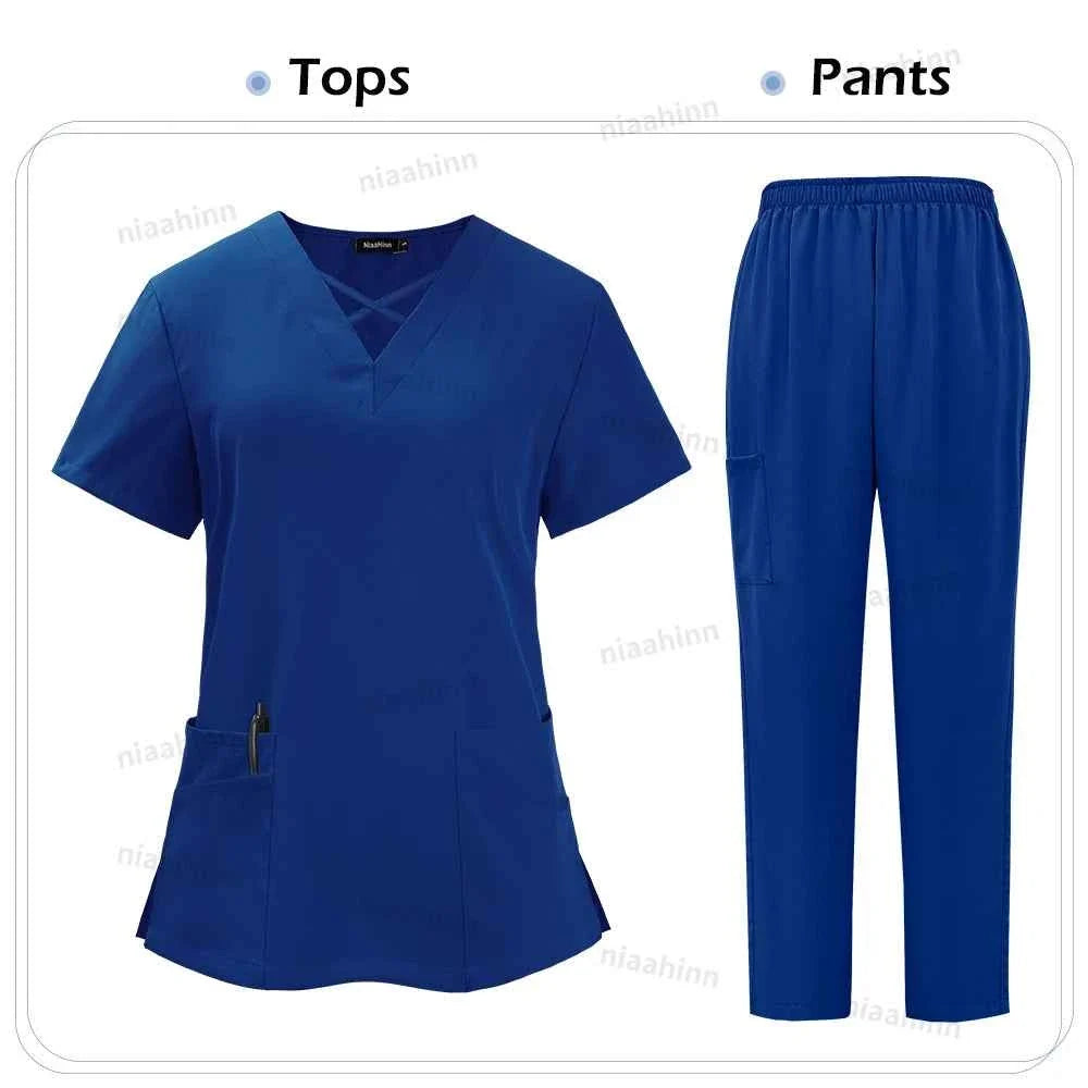 Spandex Scrub Uniform Set - Top & Pants