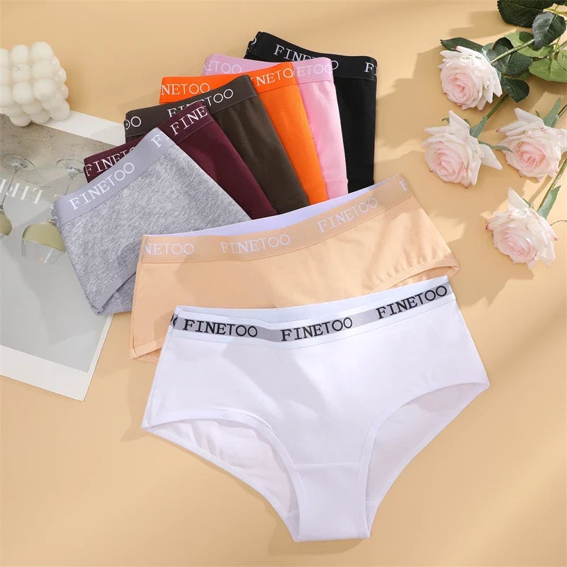 New 3Pcs Women's Cotton Briefs Letter Belt Underwear Women Panties Sexy Breathable Briefs Female Stretch Ladies Soft Lingerie