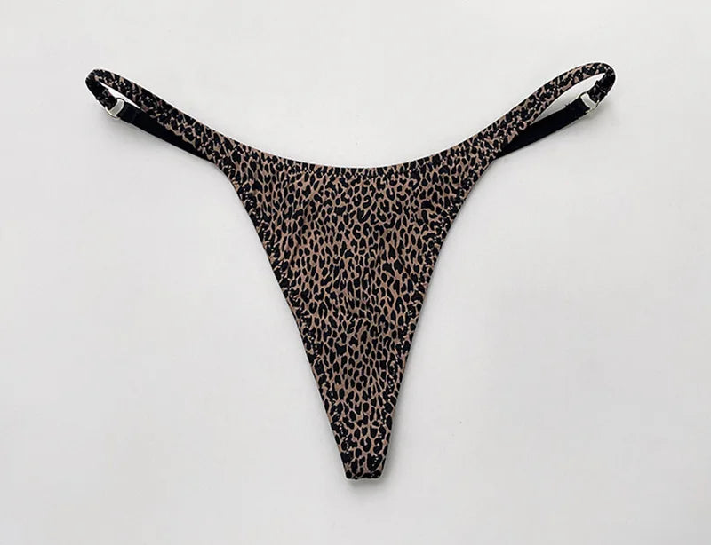 Ice Slik Low Waist Girls G String Leopard Flower Women Panties Sexy Briefs Thong T-back Underwear Female Lingerie Size S-XL