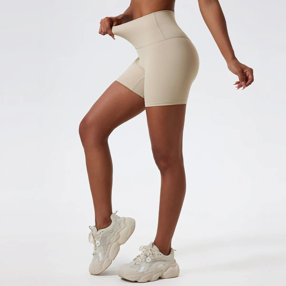 Hearuisavy Summer Soft Sports Shorts Buttock Lift Gym Leggings Women High Waist Yoga Shorts Women Running Cycling Workout Shorts