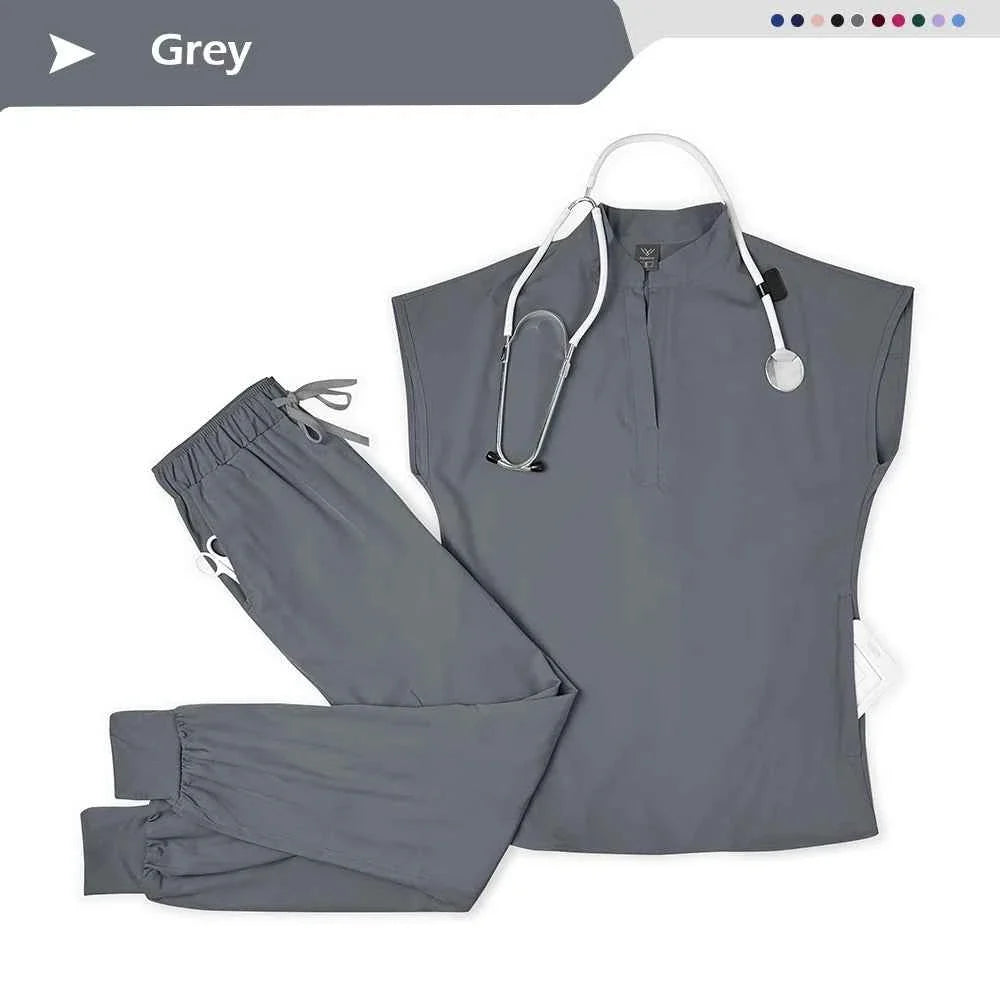Spandex Stretch Medical Scrub Set Uniform