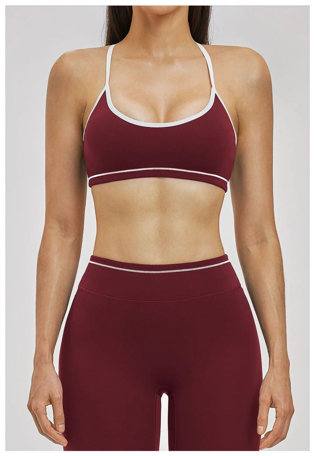 Yoga Bra U-Shaped Adjustable Shoulder Strap Cross Back Women Fitness Sports Bra Top Gym Yoga Athletic Tight Workout Jog Soft Pad
