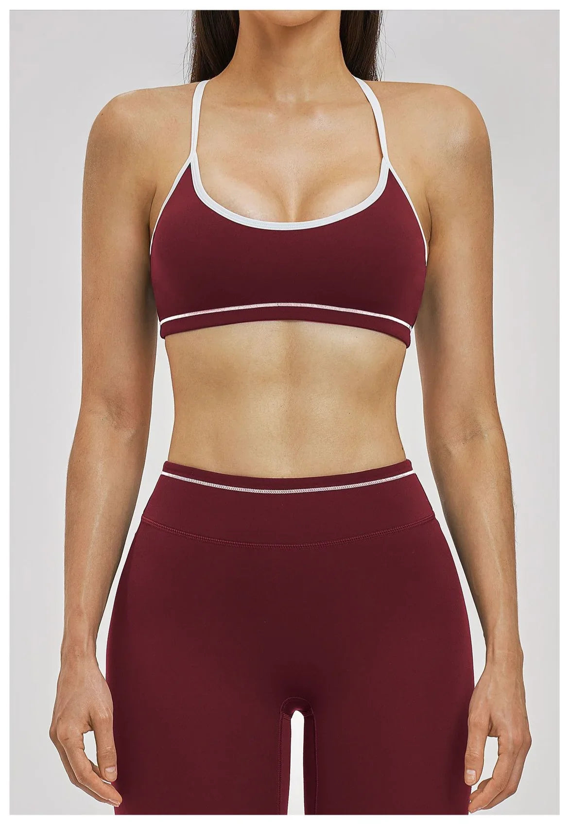 Yoga Bra U-Shaped Adjustable Shoulder Strap Cross Back Women Fitness Sports Bra Top Gym Yoga Athletic Tight Workout Jog Soft Pad
