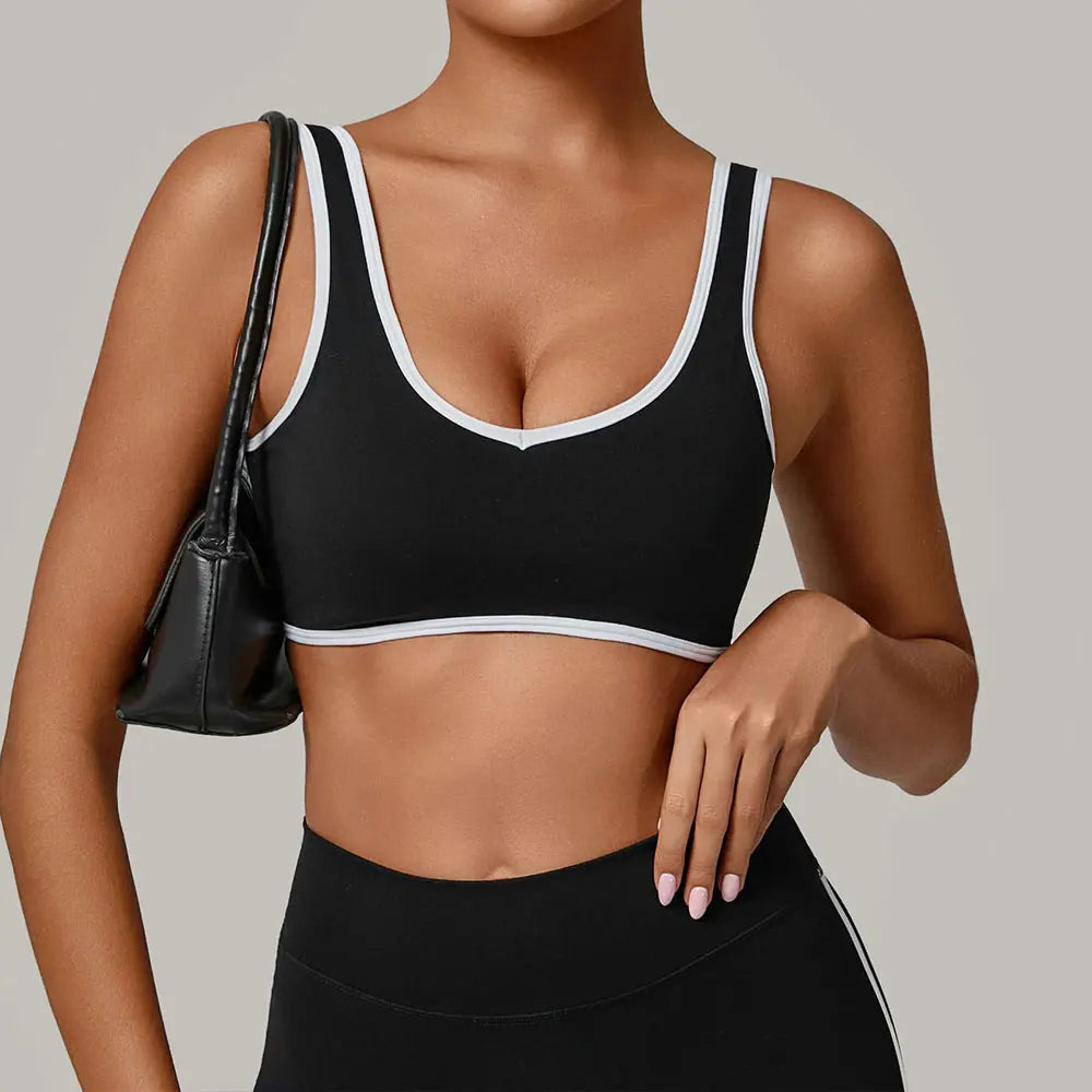 Breathable Sports Underwear Anti-Sweat Fitness Top Women Yoga Bra Shockproof Crop Top Push Up Running Sport Bra Gym Workout Top